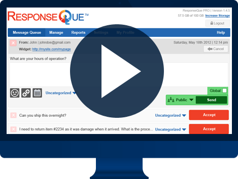 ResponseQue Help Desk Application For Your Website