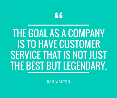 The goal as a company is to have customer service that is not just the best but legendary.